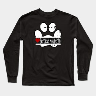 Bernese Mountain dog paw print Long Sleeve T-Shirt